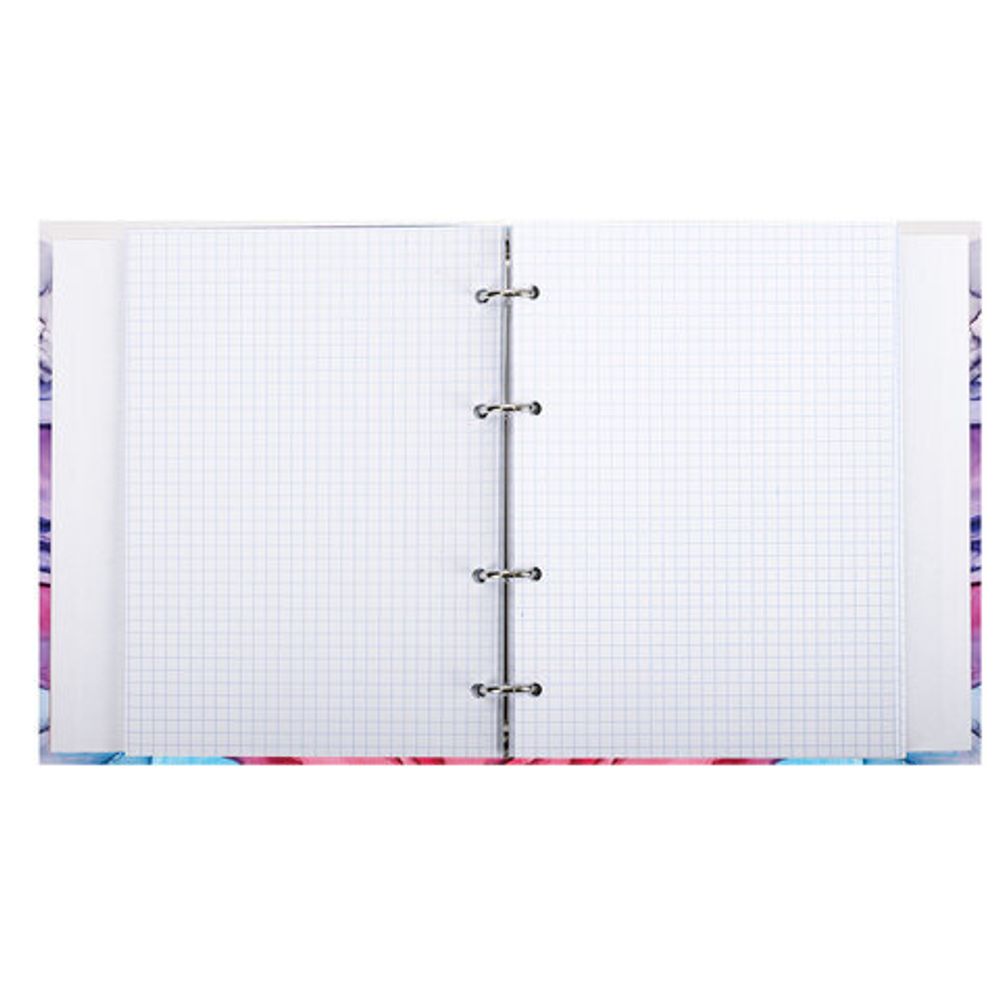 Тетрадь на кольцах А5 (175х215 мм), 240 л., обложка твердый картон, клетка, BRAUBERG, "Акварель", 404096