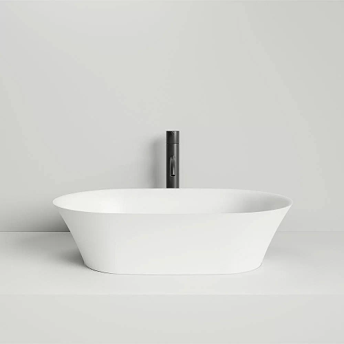 Раковина накладная Salini Mona 110821M 60 из искусственного камня S-Stone, белая матовая