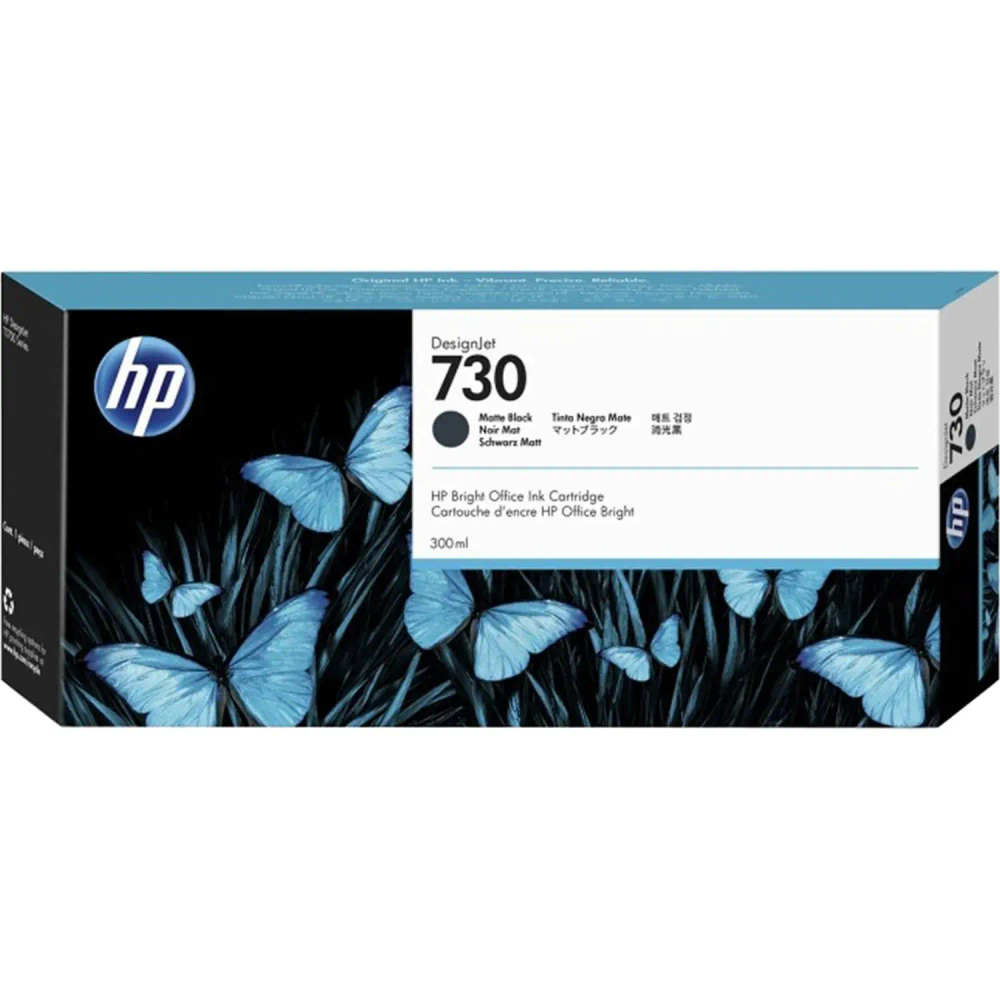 Картридж струйный HP 730 P2V71A чер.мат. для для DesignJet T1700 (300 мл)