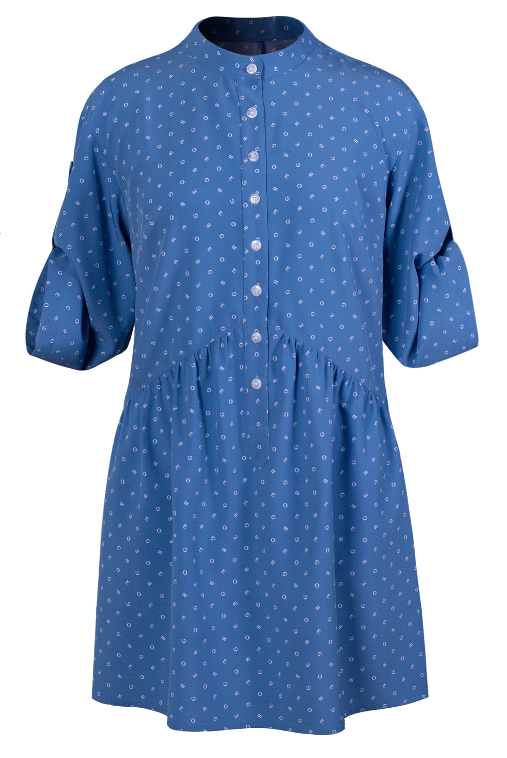 Платье женское 1854ЮП, голубой алфавит #176Гоа051854ЮП