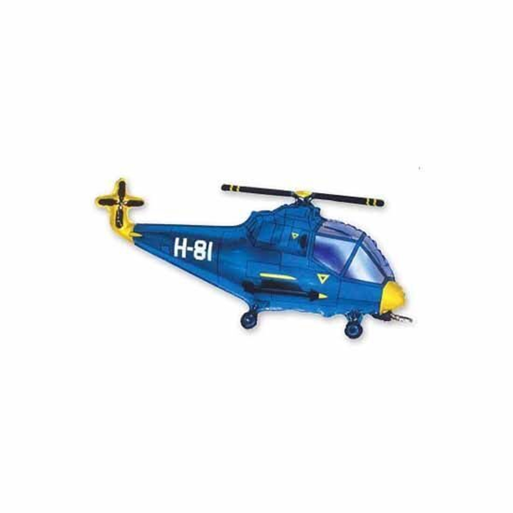 Шар фигура Вертолет синий