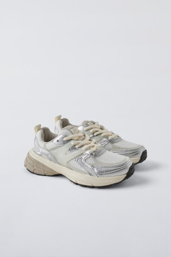 ZARA КРОССОВКИ, СЕРЫЙ