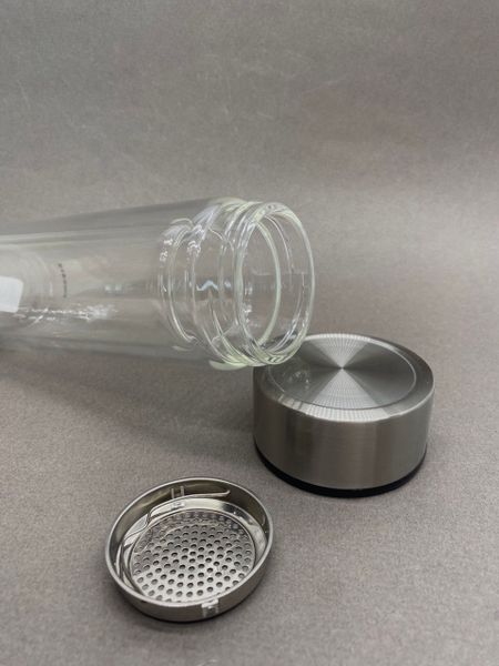 Фляга-термос стеклянная, двухслойная, 300 мл