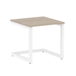 Home Office Стол журнальный VR.SP-2-58.G Дуб Аттик/Металл Белый 580*600*550