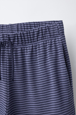 ZARA БРЮКИ ПИЖАМНЫЕ В ПОЛОСКУ, СИНИЙ