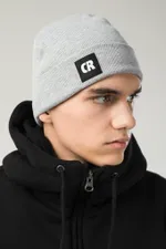 Шапка Двуслойная Fat Beanie Серый Меланж