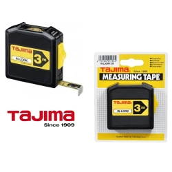 Рулетка TAJIMA In Lock (INL30MY) 3м/13мм, с окошком для внутренних измерений,2-х сторонняя шкала