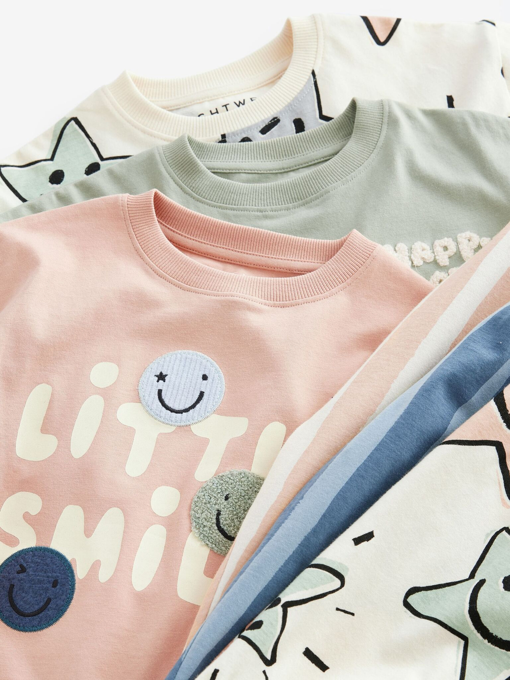 Пижама для мальчика Next B80-599, 3 шт., Молочный, Синий, Бежевый