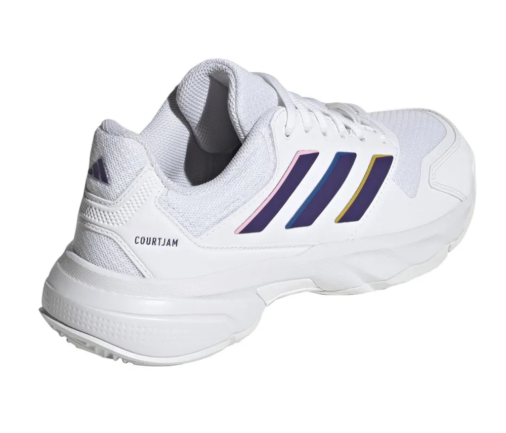 Женские Кроссовки теннисные Adidas CourtJam Control 3 W - footwear white/core purple/footwear white