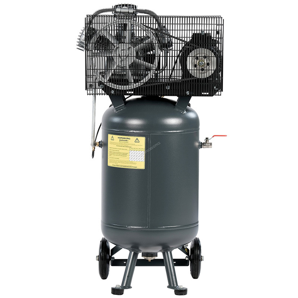 NORDBERG (NCPV100/580) Компрессор вертикальный поршневой с ременной передачей 380В, ресивер 100л, 580л/мин