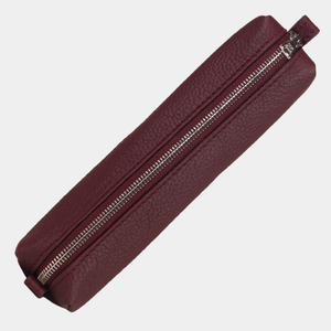Пенал Cartouche из кожи теленка бордового цвета