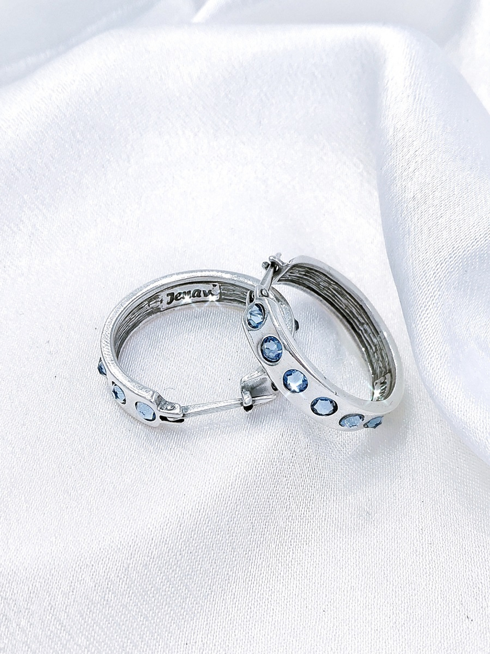 "Транч" серьги в серебряном покрытии из коллекции "Elementary" от Jenavi с замком конго