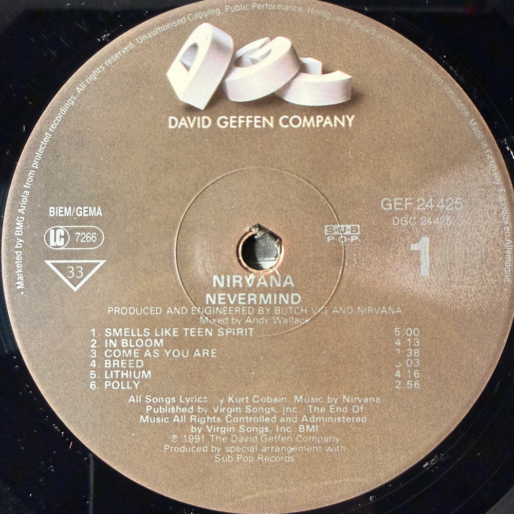 Nirvana - Nevermind (Европа 1991г.)
