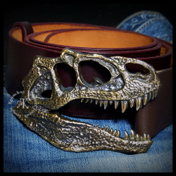 Пряжка для ремня "Череп динозавра"