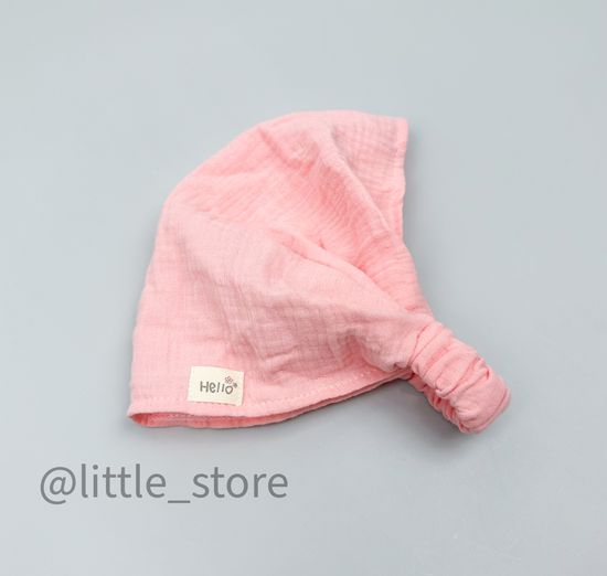 Косынка муслиновая "Hello" розовый персик