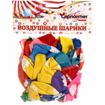 Воздушные шары 50 шт, 10»/25см «С Днем рождения!», Тачка (микс)