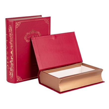 Набор/2шт "Книга" 16*21*5, 12*19*4,7см Красная