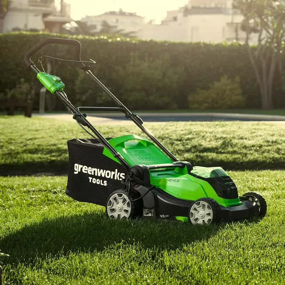 Аккумуляторная газонокосилка Greenworks G40LM41 (без АКБ и ЗУ) 2504707