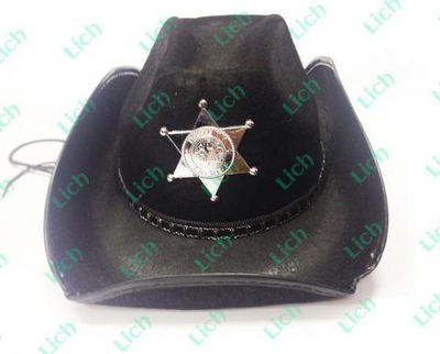 Шляпа шерифа черная