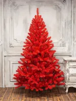 Искусственная красная елка «Огненная» (пвх) 3 м