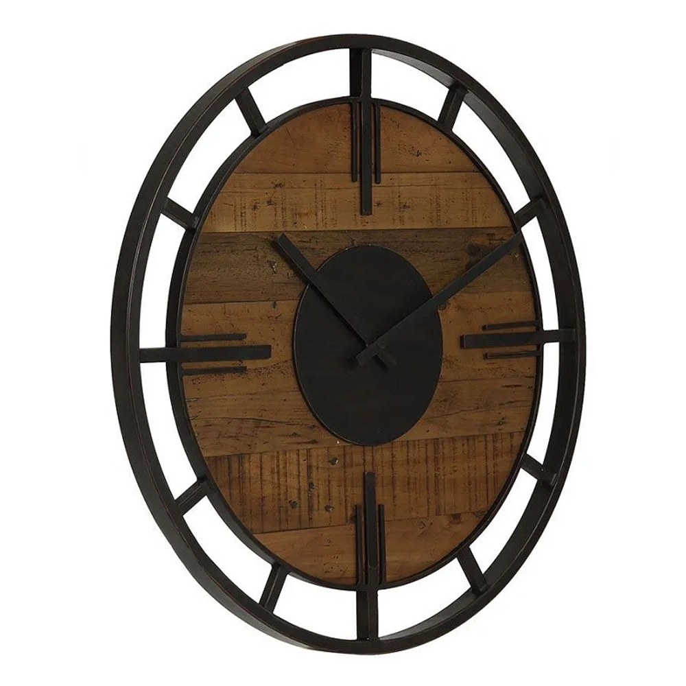 Часы настенные QAUU Ø 55см / 1xAA Металл,дерево