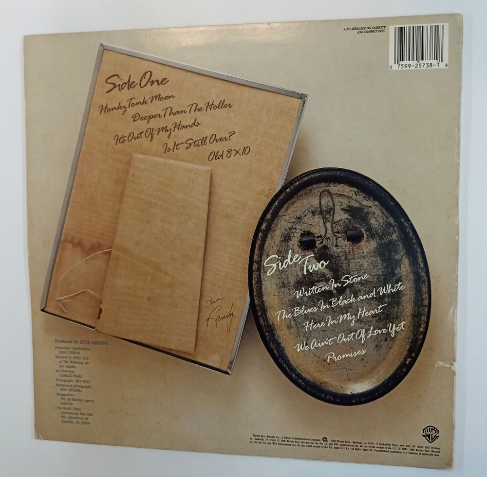 Винтажная виниловая пластинка LP Randy Travis Old 8 10 (USA 1988)
