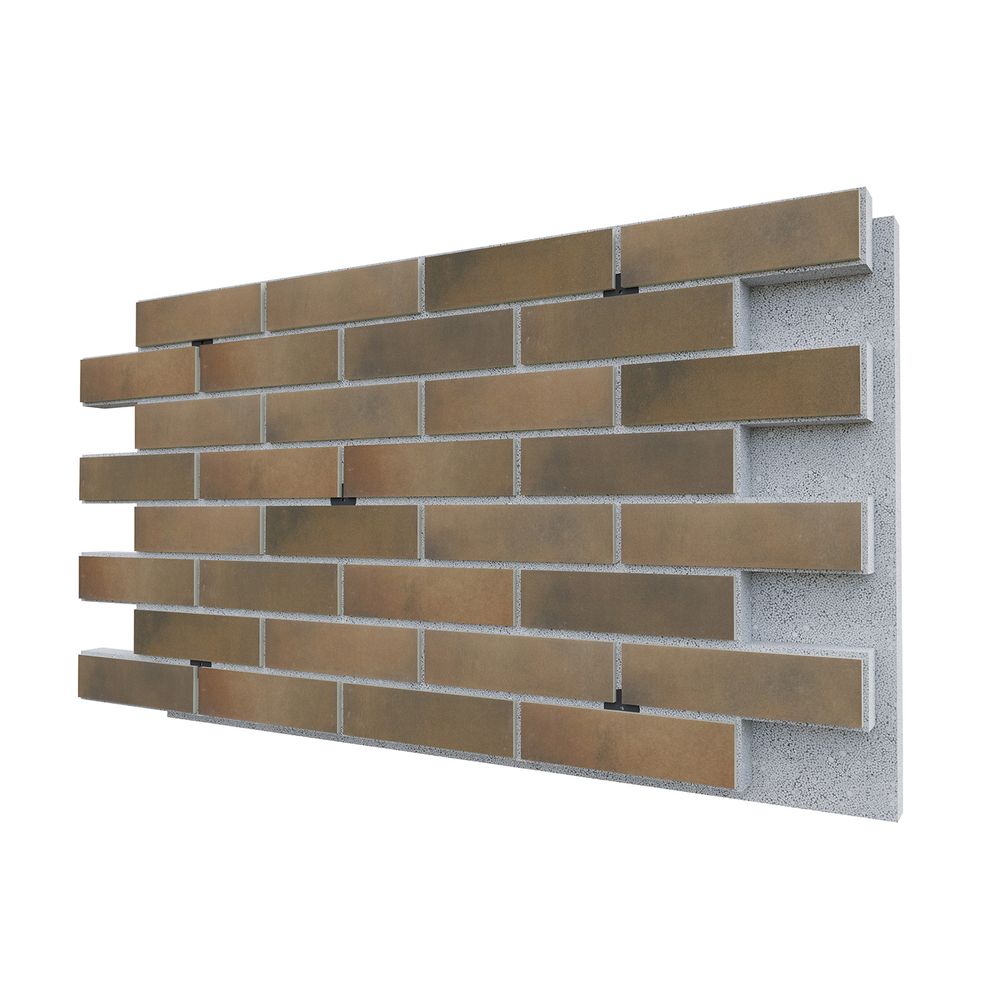 Негорючая термопанель ППС PRO BestPoint Retro Brick Cardamon 0,612 м², 1020x600 мм