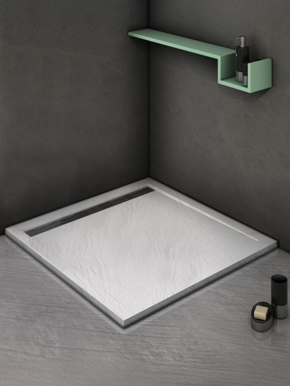 Душевой поддон WeltWasser  WW TR SKS90-WT 10000004395 Форма квадратная