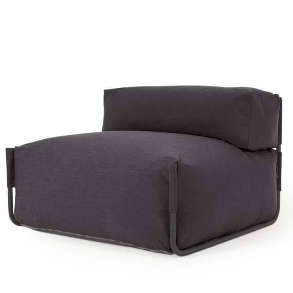 Кресло уличное Square для модульного дивана черное