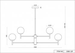 Люстра на штанге F-promo Sheeny 3088-10P