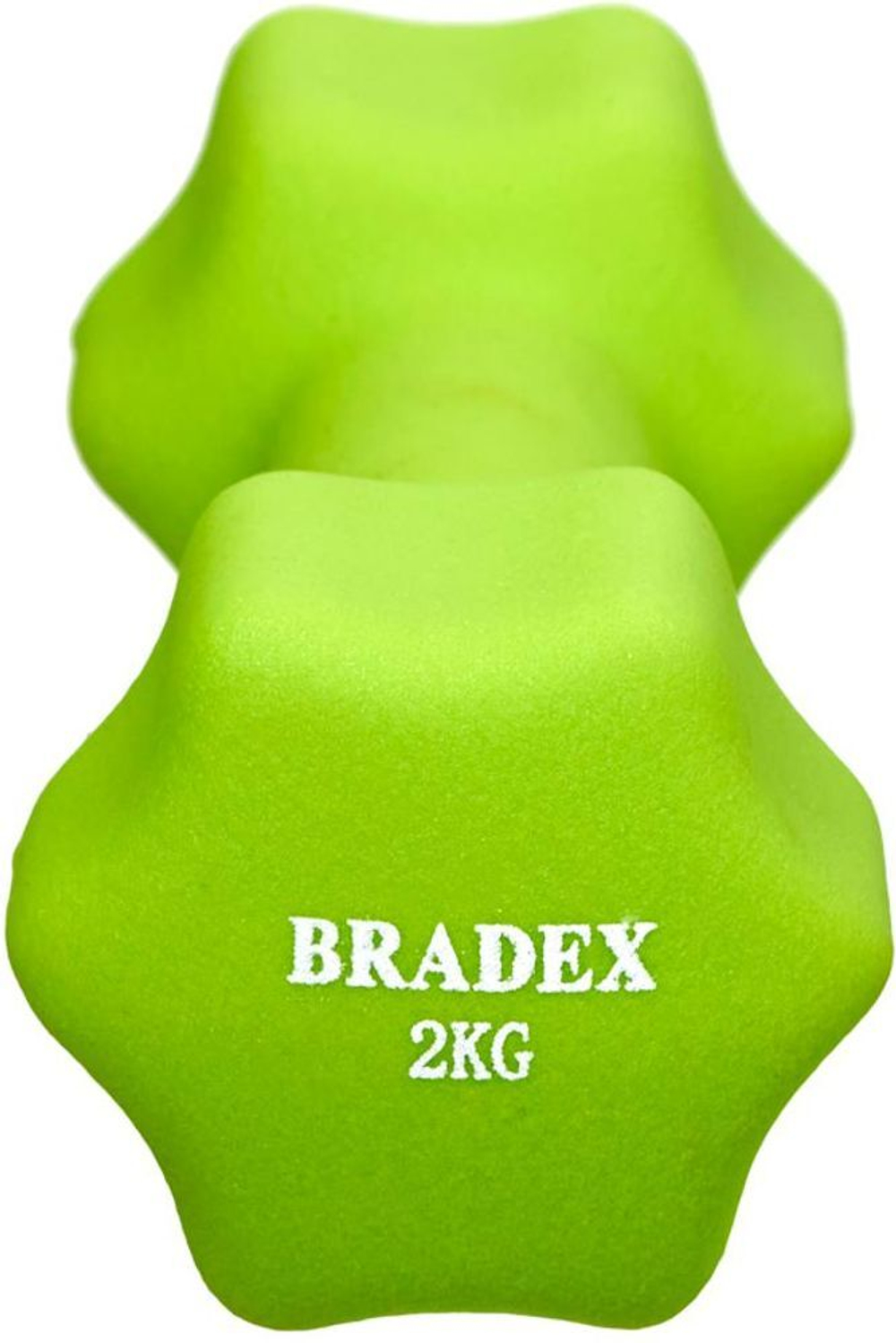 Набор гантелей неопреновых по 2 кг, салатовые, 2 шт