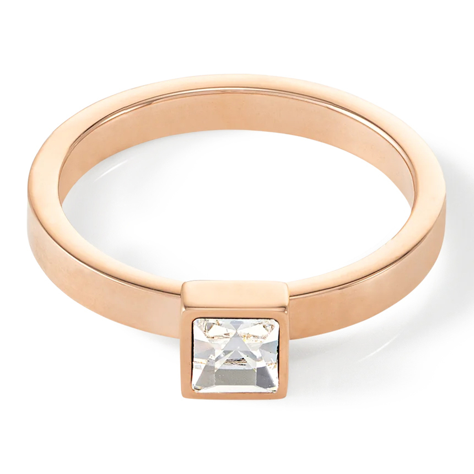 Кольцо Coeur de Lion Crystal-Gold 18 мм 0501/40-1816 56 цвет прозрачный, золотой