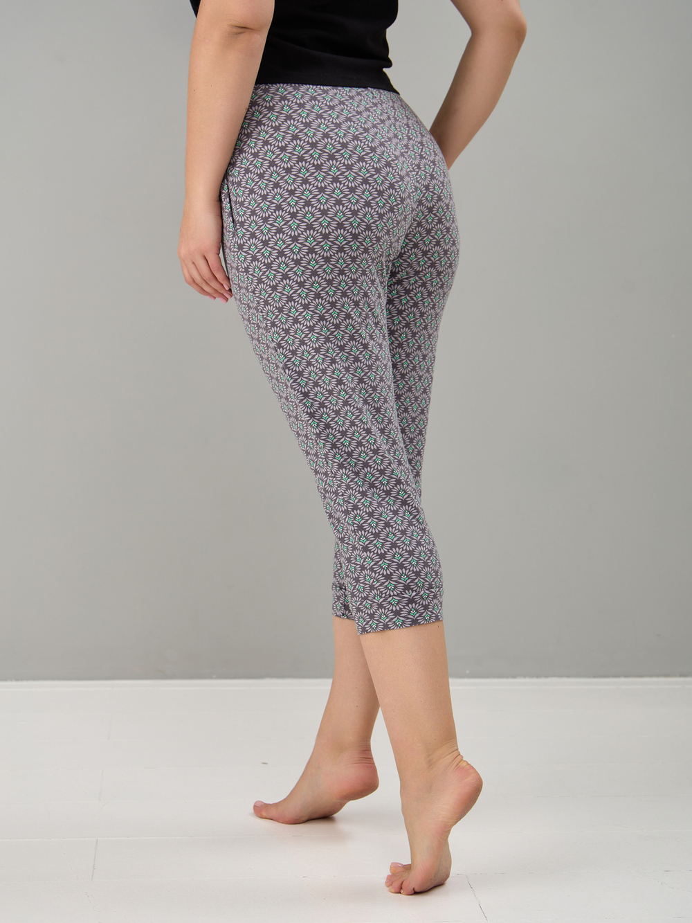 Бриджи Дв-202/кофе-цветочныйорнамент