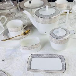 Lenardi 145-535 Чайный сервиз 18пр. 250 мл СЕВИЛЬЯ в под.уп.(х2)Костяной фарфор