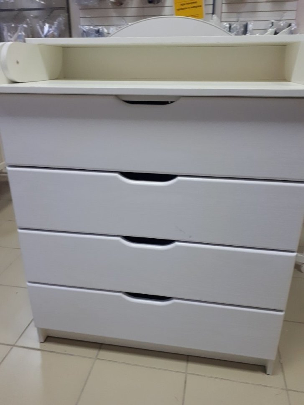 Пеленальный Комод Соня 80/4 Люкс Белый Двойный, Шариковые направляющие