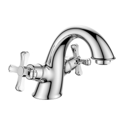 Смеситель DECOROOM DR52011 двуручный  для умывальника монолитный