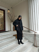 Пальто укороченное LORENA, чёрный