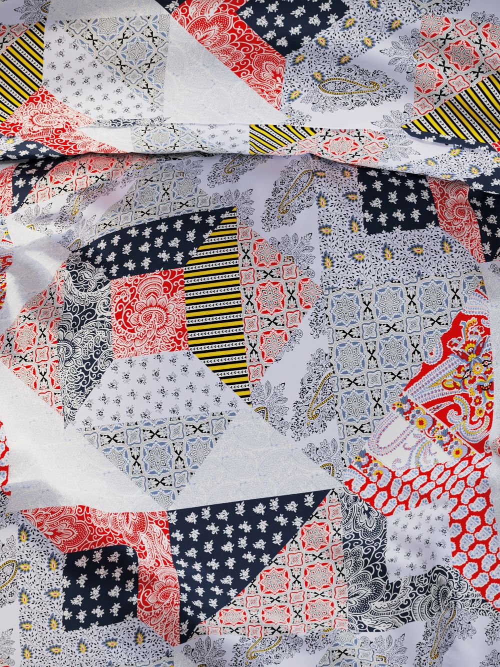 Простынь на резинке перкаль Сказка "Пэчворк" 90x200 см