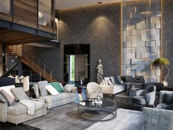 Потолочный теневой карниз Gips черный матовый, 3000x43,8x44,1 мм