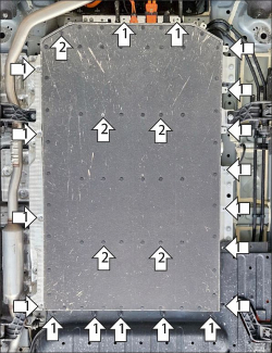 Защита аккумуляторной батареи. 4 мм, Алюминий для Li Auto L7 2024-н.в., Motodor.349909