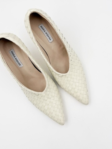 Туфли из плетеной кожи BARBARA MILK