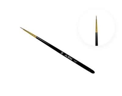 Кисть Ю. Билей (Ju.Bilej) для дизайна Круглая, колонок, золото № 1,5