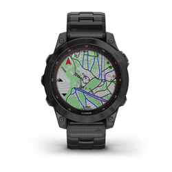 Garmin Fenix 7X Sapphire Solar Титан DLC Carbon Grey с вентилируемым титановым ремешком Carbon Grey DLC 51 мм (010-02541-27)