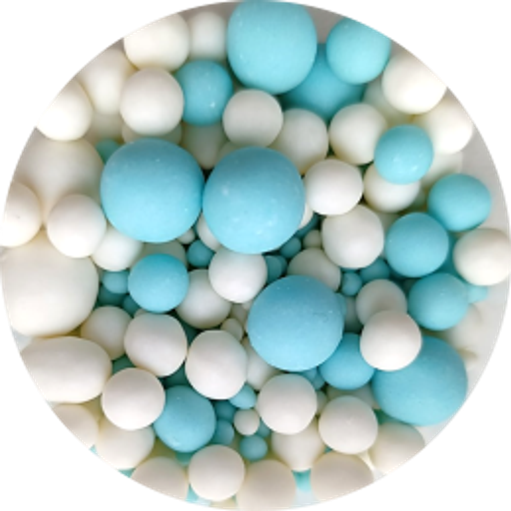 Драже «Жемчуг» голубое, белоснежное, матовое, 50 г