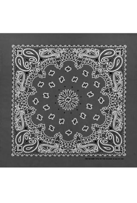 Бандана темно-серая пейсли огурцы