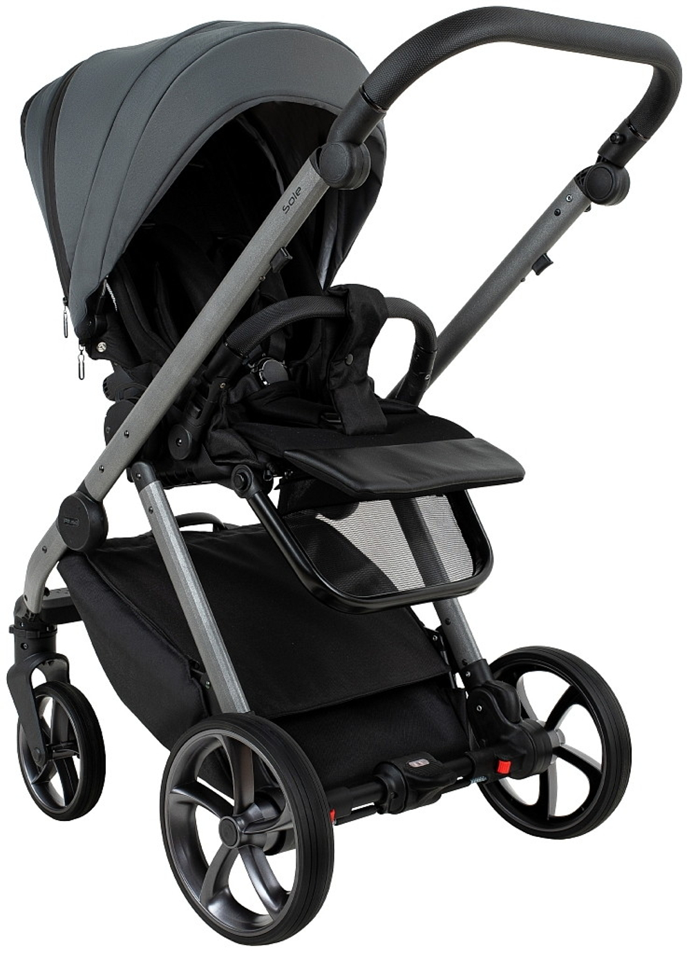 Детская коляска Pituso Sole 3 в 1 с автокреслом Santiso Pro Black PMPT/021 Grey