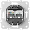 Donel механизм розетки RJ11 + RJ45 (двойная) cat.3/5e/ClassE-4/8, серия DB
