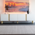 Тумба под телевизор, 200х40х55, Ола, напольная, в прихожую, белый / сосна, Dipriz