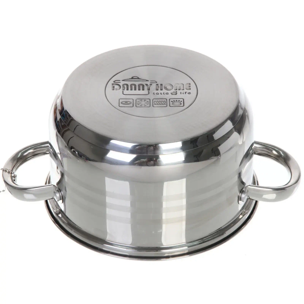 Набор посуды из нержавеющей стали ADELE 3 предмета (3 кастрюли 3,7л, 3,4л, 4,5л), DH10-6