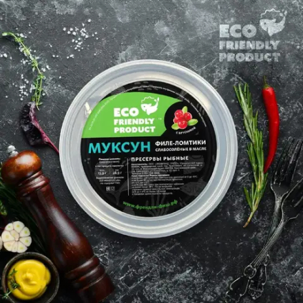 Муксун филе-ломтики с брусникой
